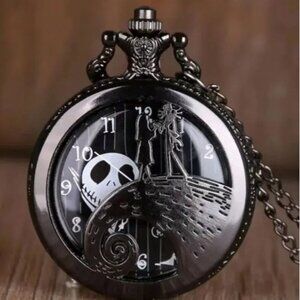 Nightmare Before Christmas Stopwatch on Chain Black Gothic